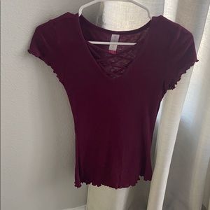 Maroon t-shirt